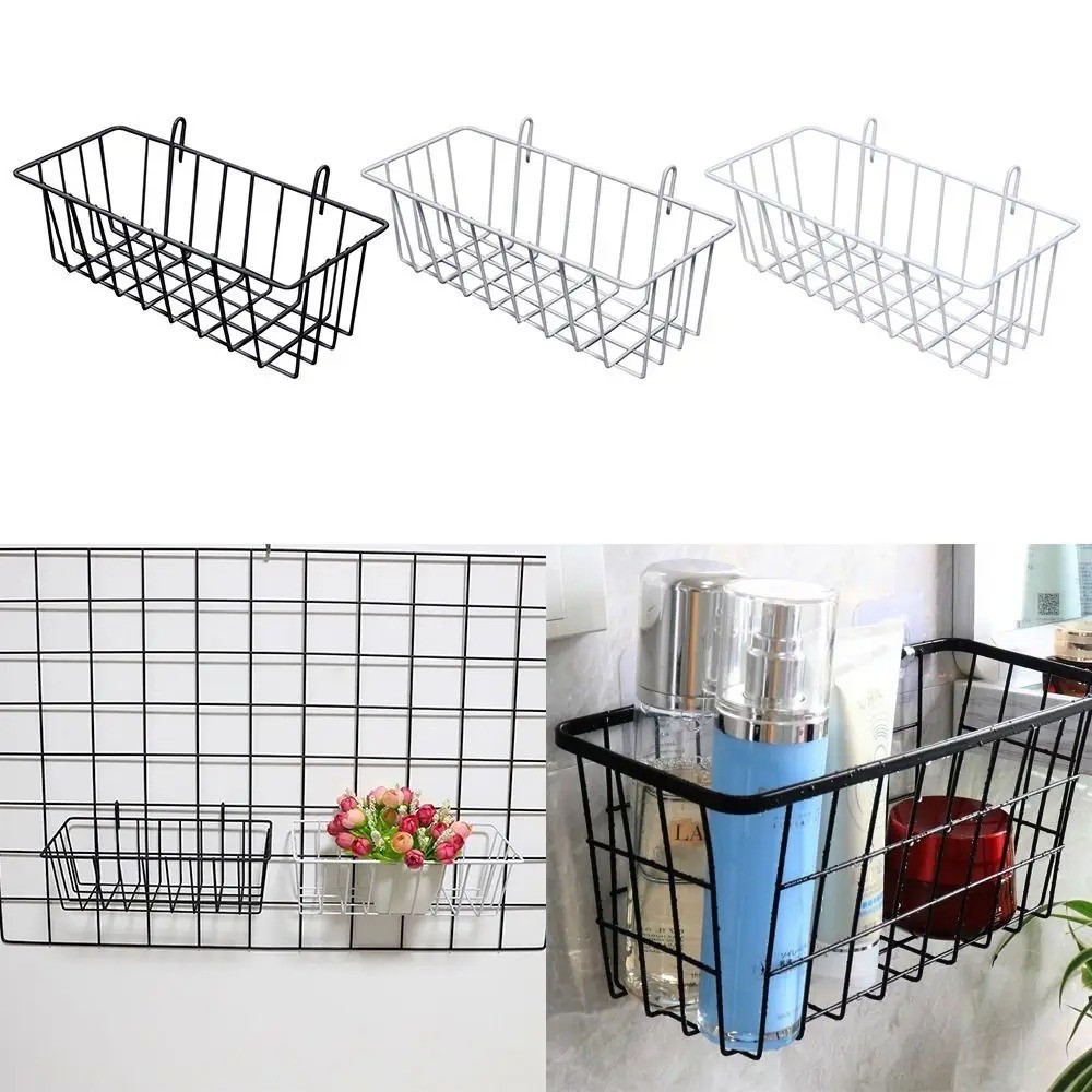 Hanging Grid Storage Rack Basket HD Multi-Function Organizer Wall Kitchen/Bath