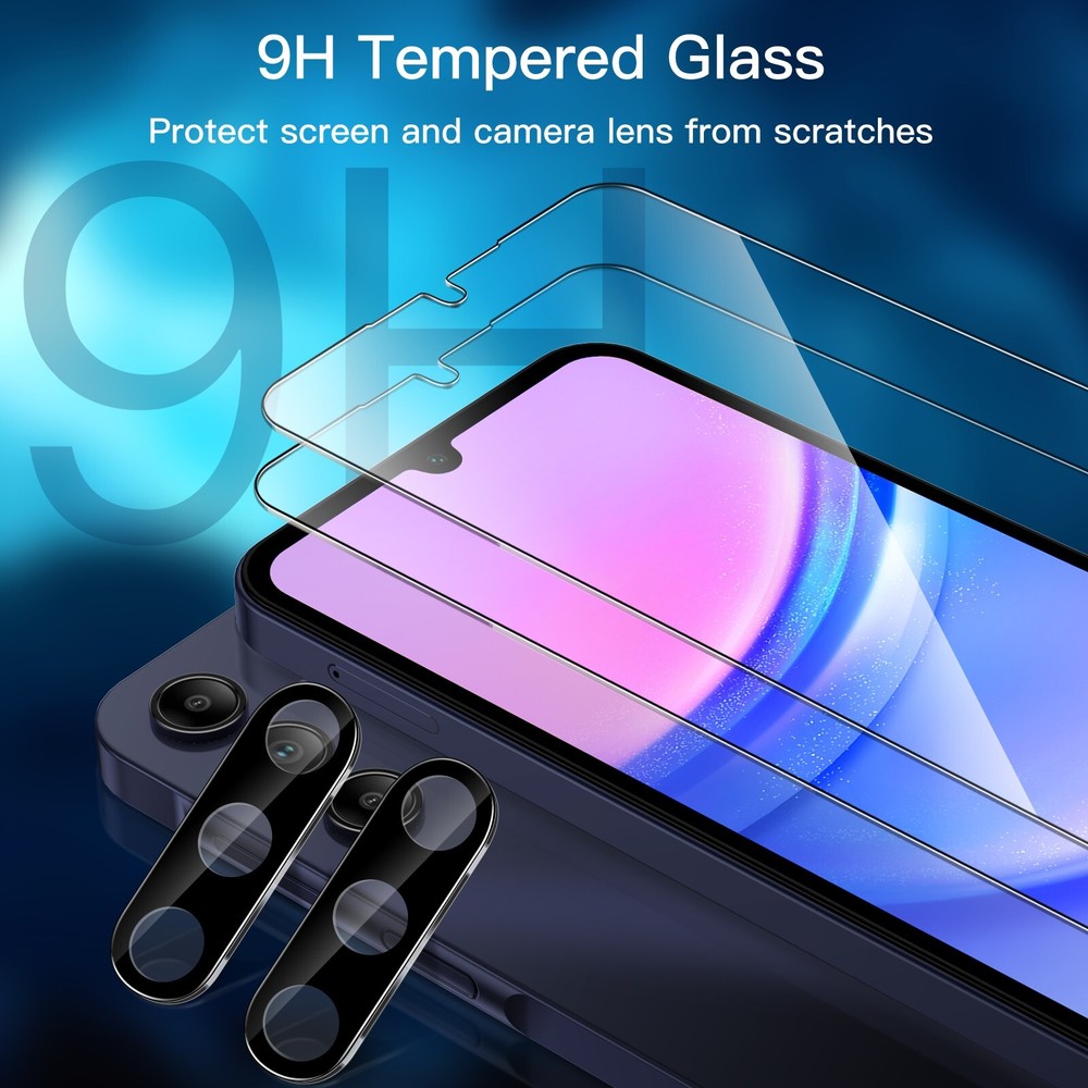 JETech Screen Protector for Samsung Galaxy A15 with Camera Lens Protector