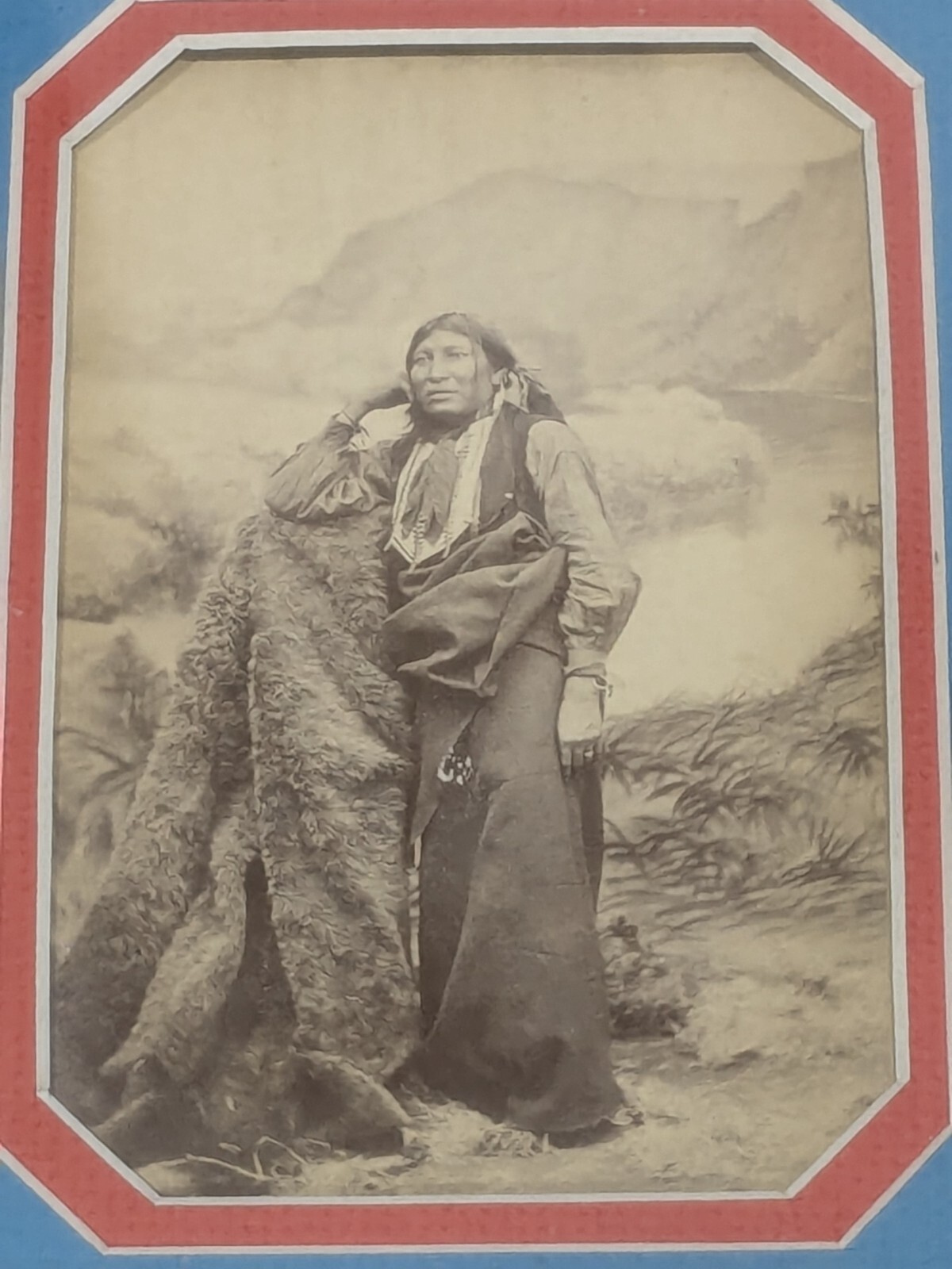 Antique Original Native American Ponca Indian Chief White Eagle 1874