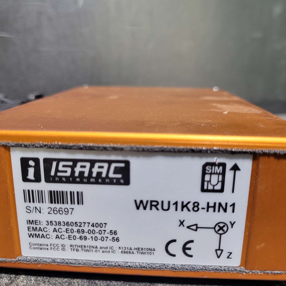ISAAC Instruments on board - WRU1K8-HN1