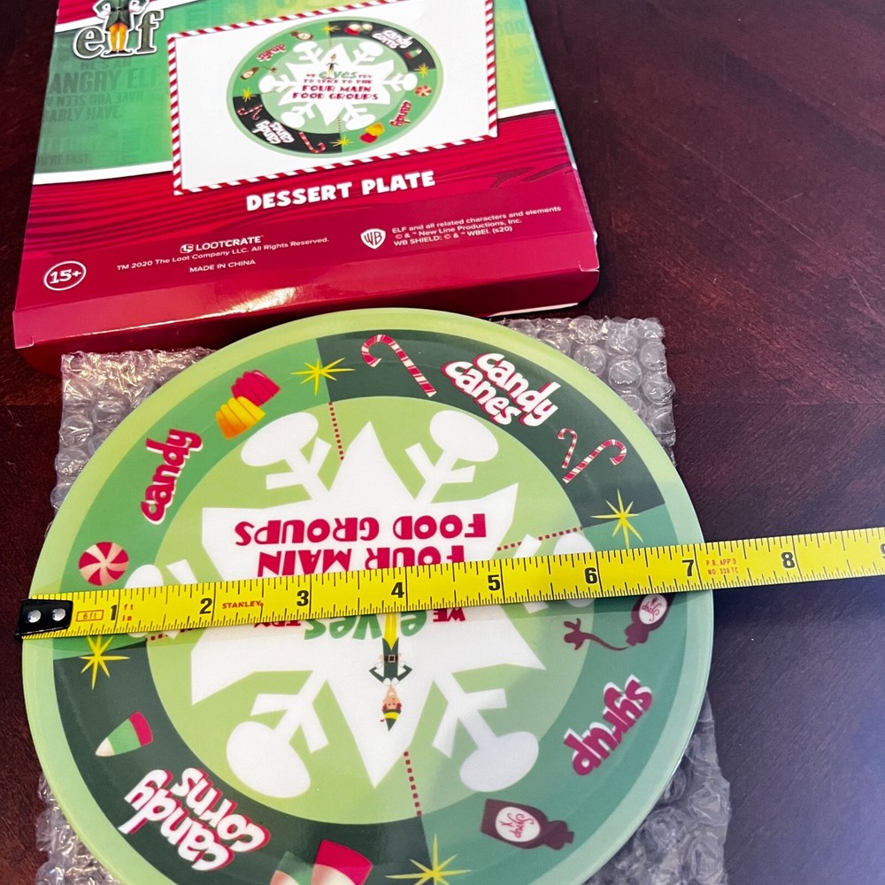 Elf Dessert Plate Featuring Festive holiday design