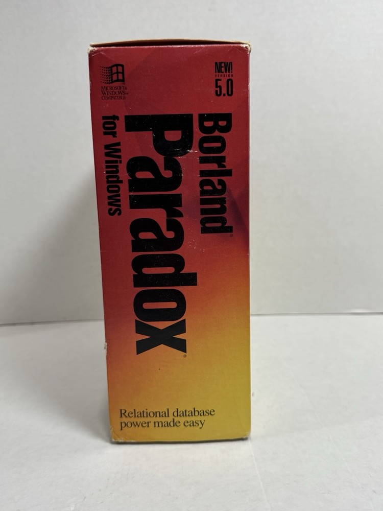 Borland Paradox 5.0 Relational Database Software For Windows