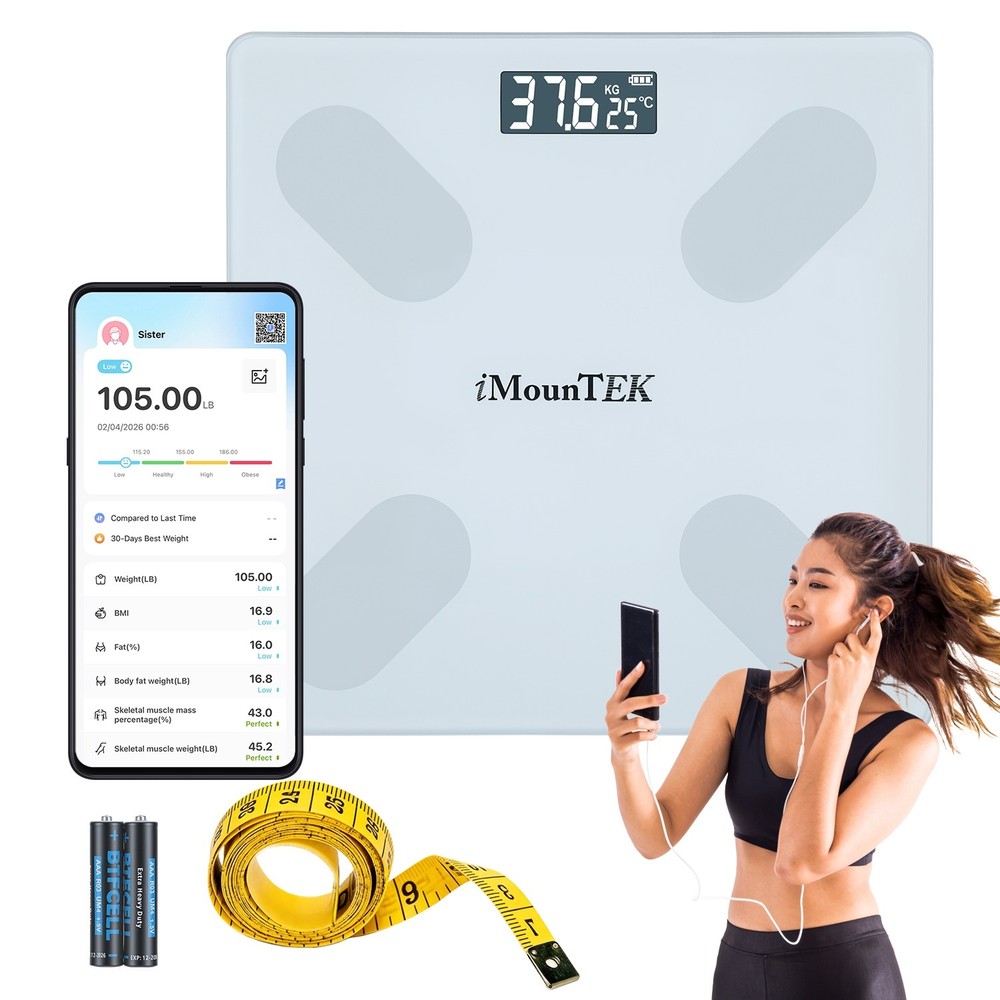 Digital Smart Scale for Body Weight & Composition BMI App Sync LCD Display