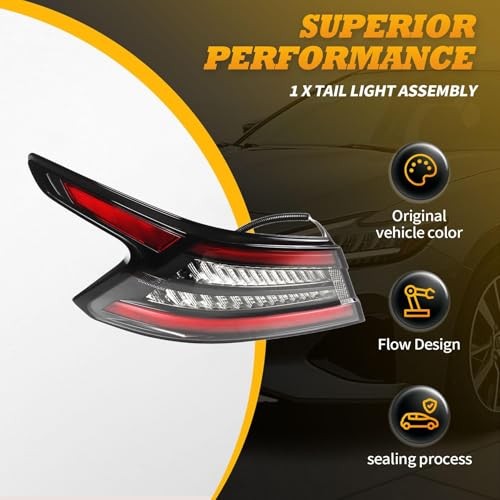 Driver Side Tail Light Assembly Compatible with Maxima 2019-2023 Rear Left