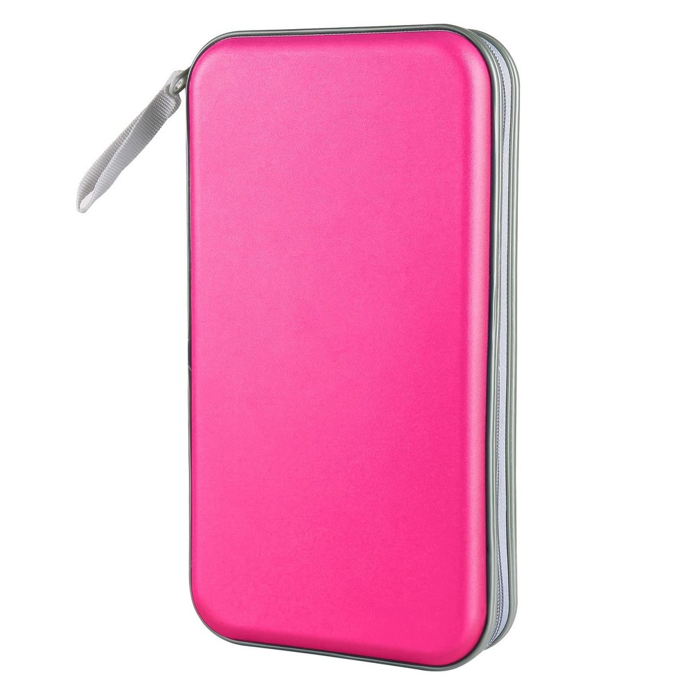 Siveit CD Case Holder, 80 Capacity CD/DVD Holders 80 Capacity, Pink
