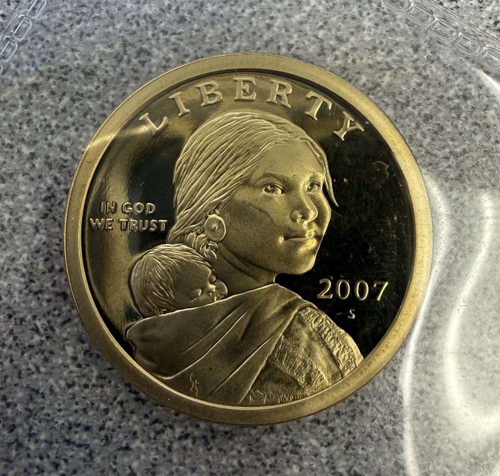 Uncirculated Proof 2007-S Clad Sacagawea Dollar