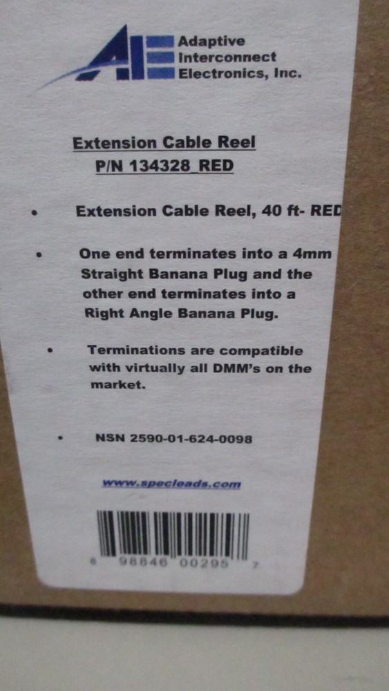 Adaptive Interconnect Electronics, Extension Cable Reel 134328, Red