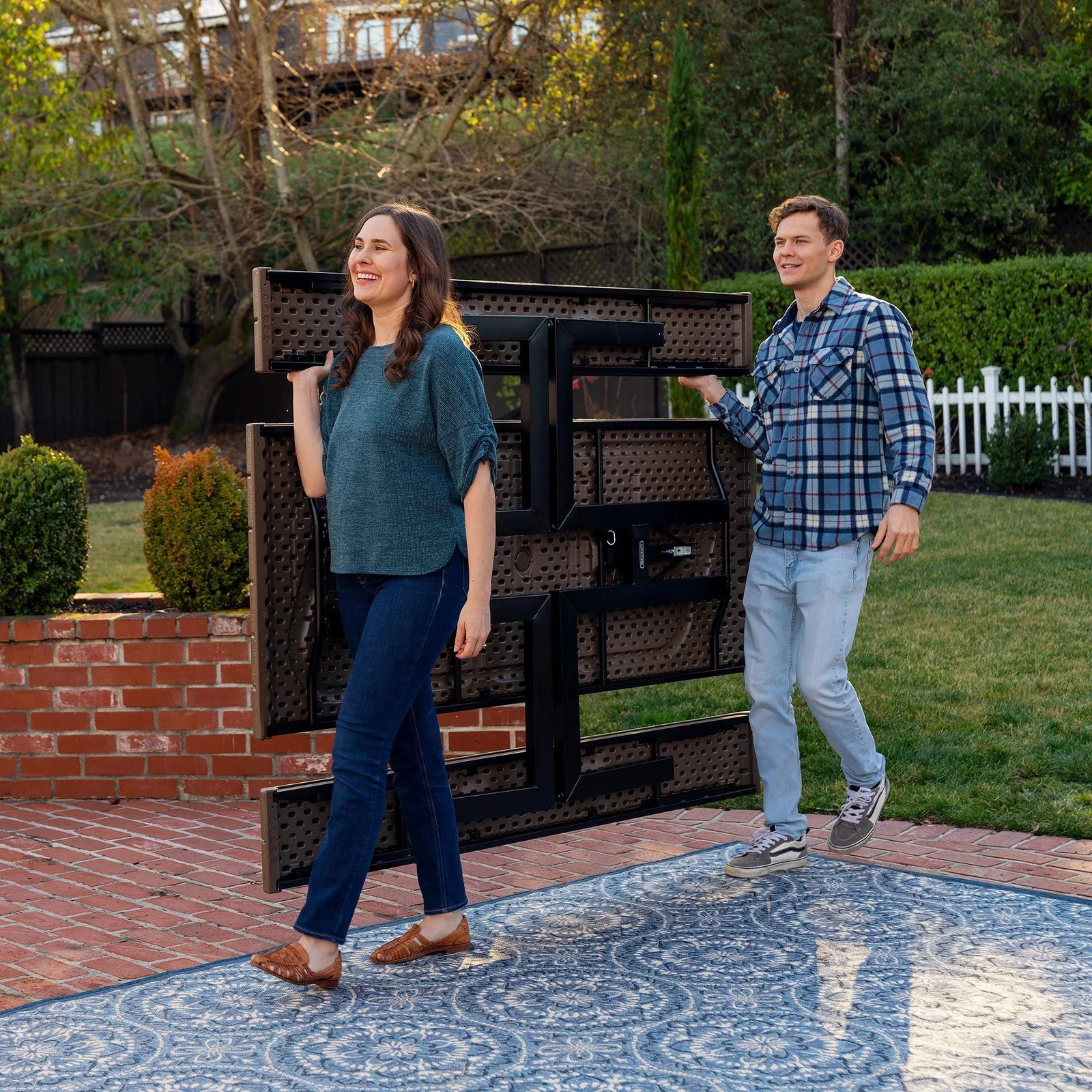 Lifetime Commercial 6 ft Folding Picnic Table with Bench Seating