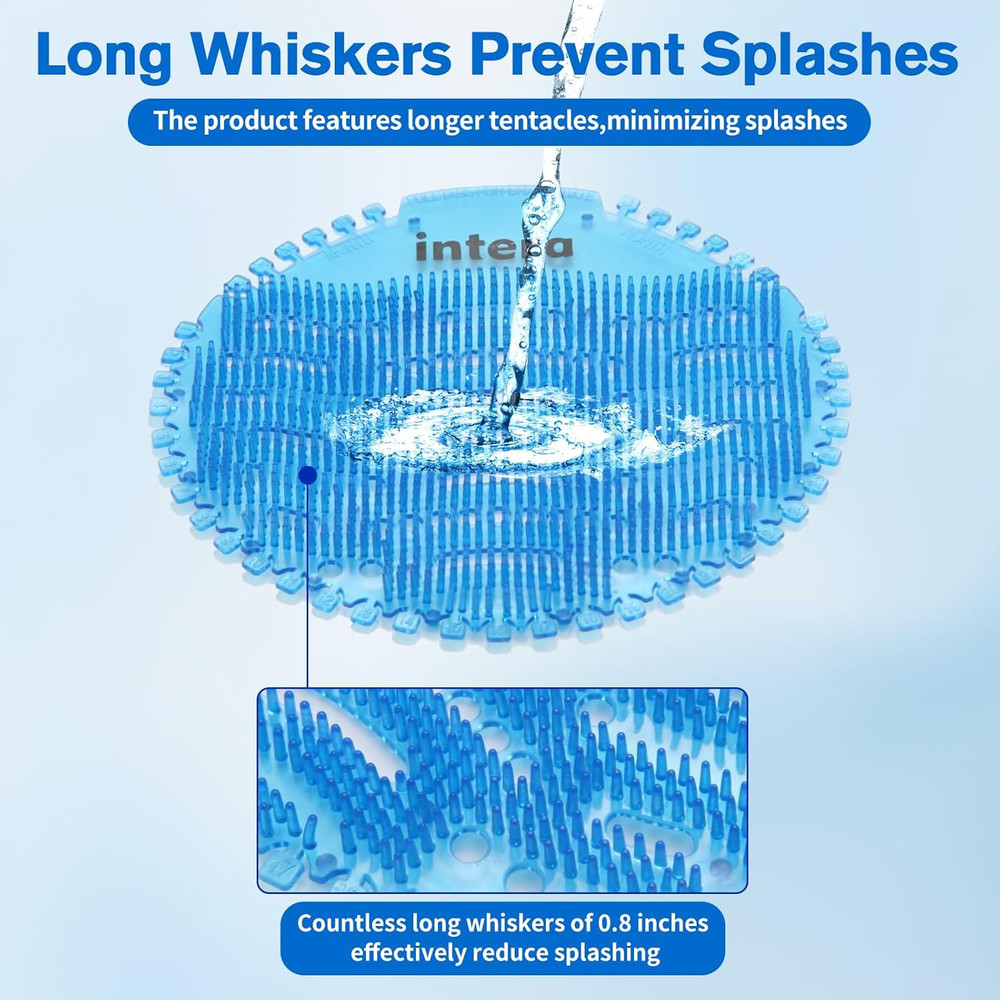 48 PACK Urinal Screen Deodorizer, 3D Wave Anti-Splash Odor Protection Urinal Cak
