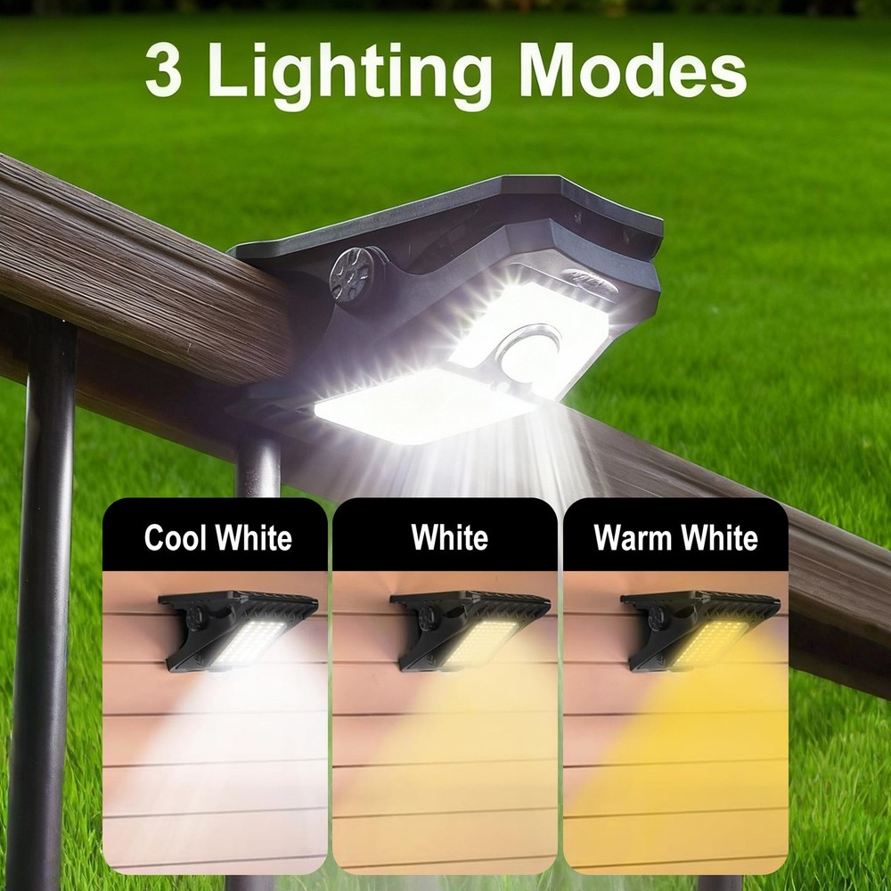 Clip On Solar Lights Outdoor, 2 Pack 118 LED Motion Sensor Security Lights