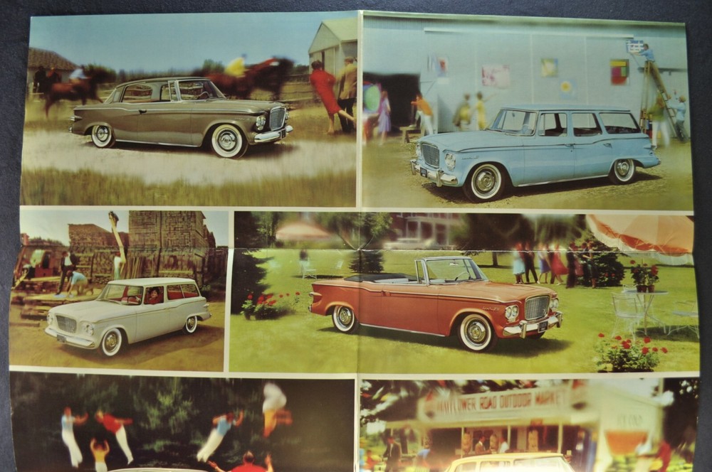 1961 Studebaker Brochure Folder Hawk Lark Deluxe Regal Excellent Original 61