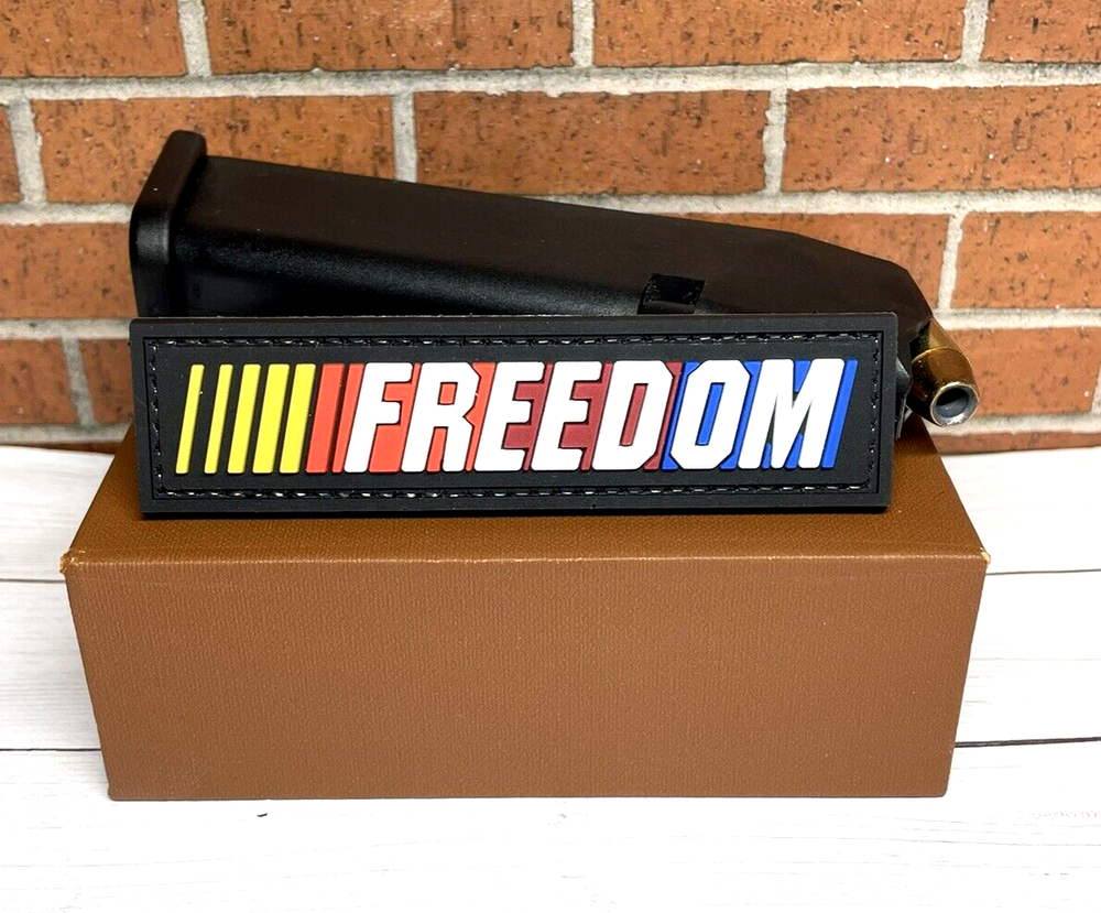 Tactical PVC Patch - Nascar Freedom Patch - Hook Loop Morale Racing Patch