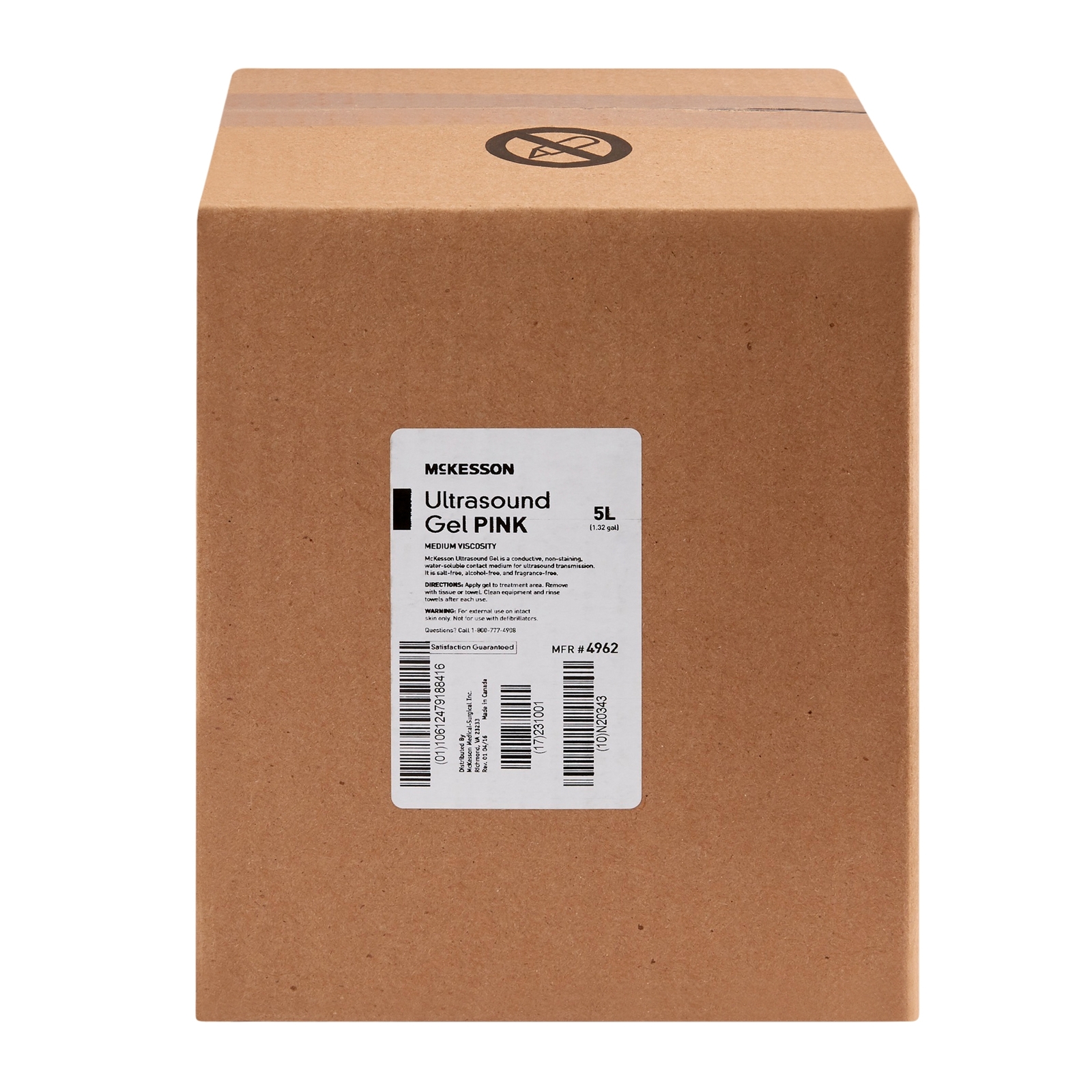 McKesson Ultrasound Gel Pink 5 Liter Jug 4962 (4 per Case)
