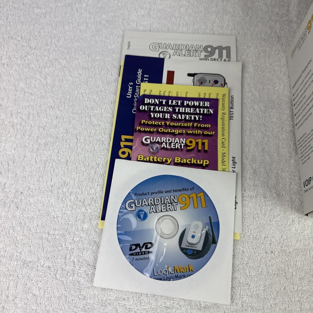 LogicMark Guardian Alert 911 Replacement Model 30911 Complete ~ Great!