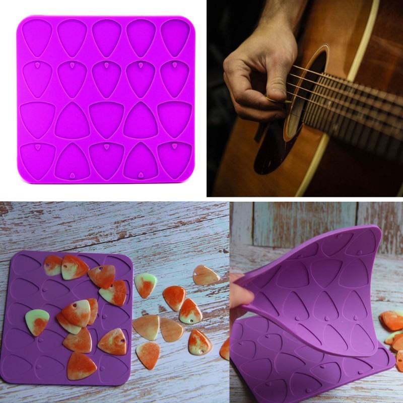 Triangular Plectrum Silicone Mold Jewelry Resin Casting Mold for Musical Acces