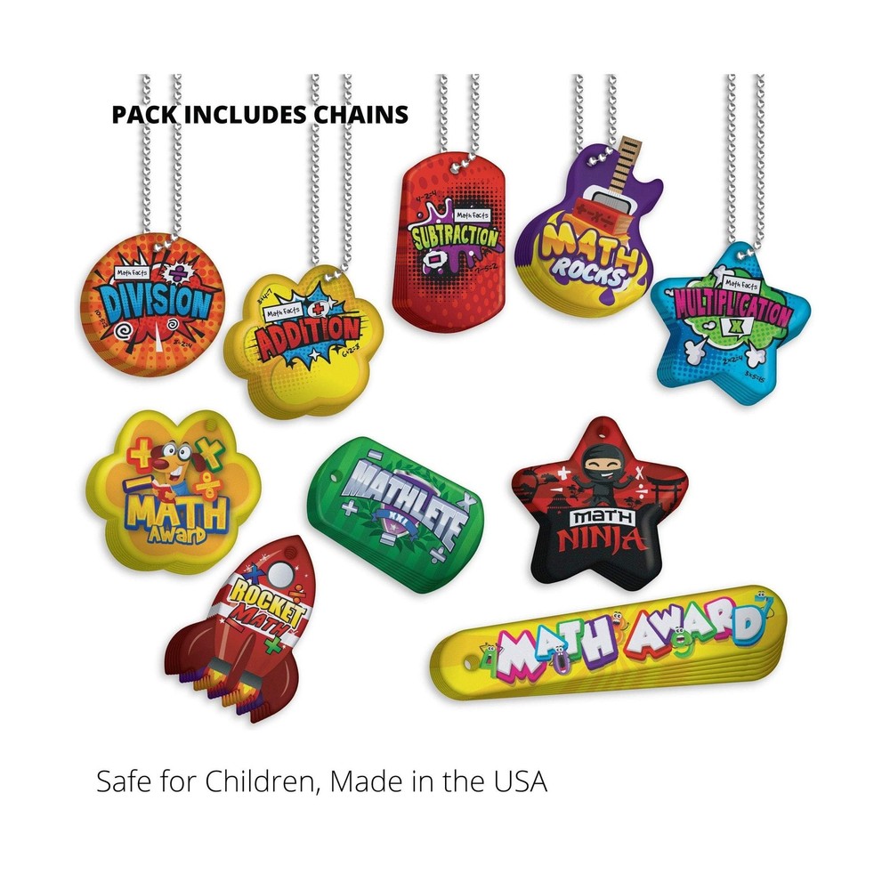 Build & Encourage Young Students' Basic Math Skills Brag Tag Value Pack: 500 ...