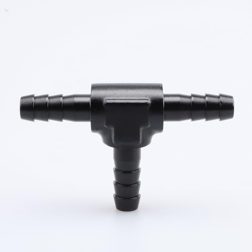 T Splitter Barbed Tee Fitting Aluminum Black 6MM