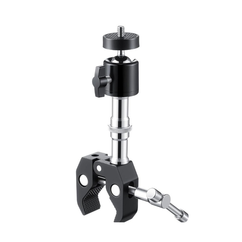 Adjustable Arm Clamp Holder For Video Recording And Studio Lighting Camera Mount
