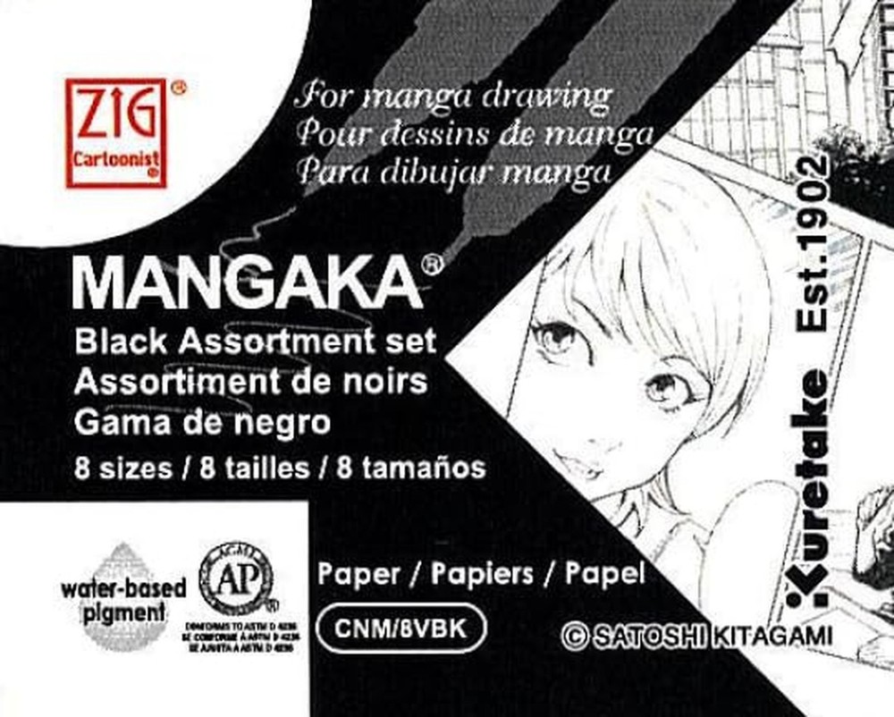 ZIG Cartoonist Mangaka Assortment Set 8/Pkg