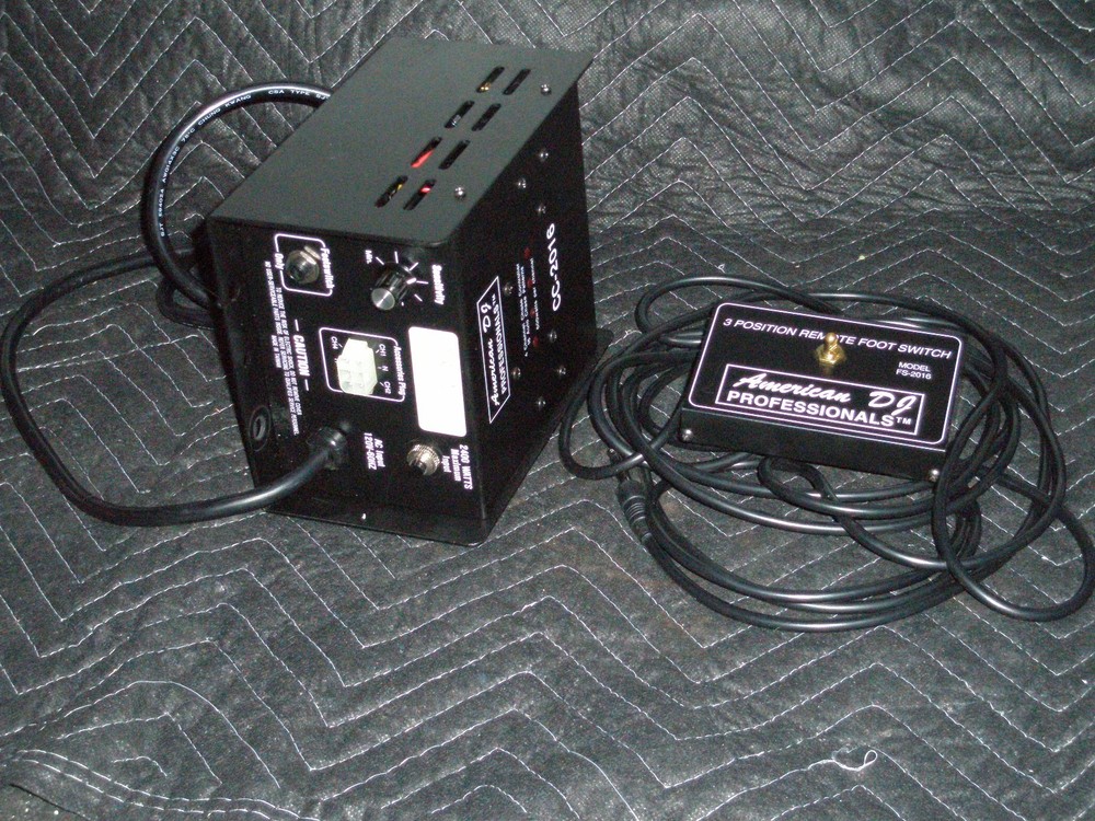 American DJ lighting sequencer with footswitch