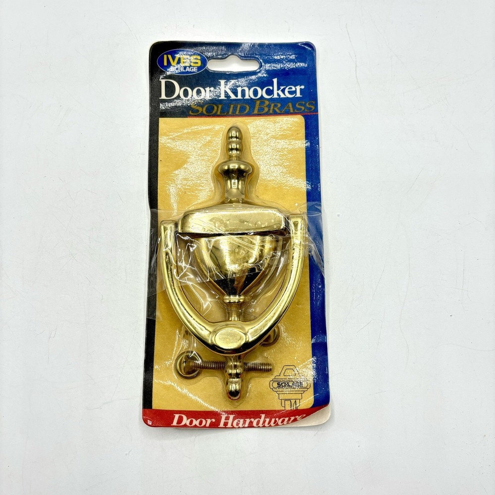 Schlage Door Knocker - Solid Brass - Polished Brass Hardware Included