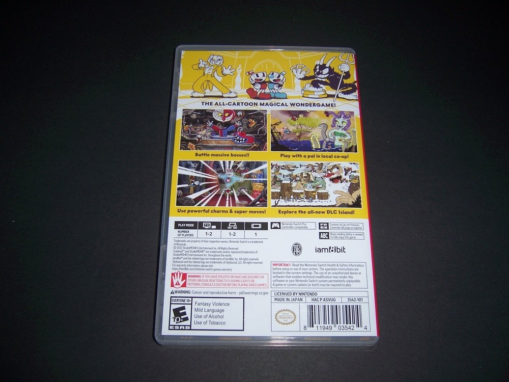 Authentic Box Case ONLY Replacement Nintendo Switch for Cuphead