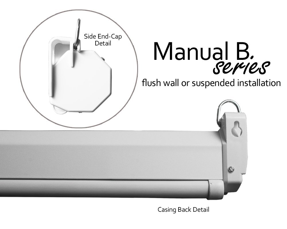 Elite Screens Manual B, 100-INCH 16:9, Manual Pull Down Projector Screen 4K /...