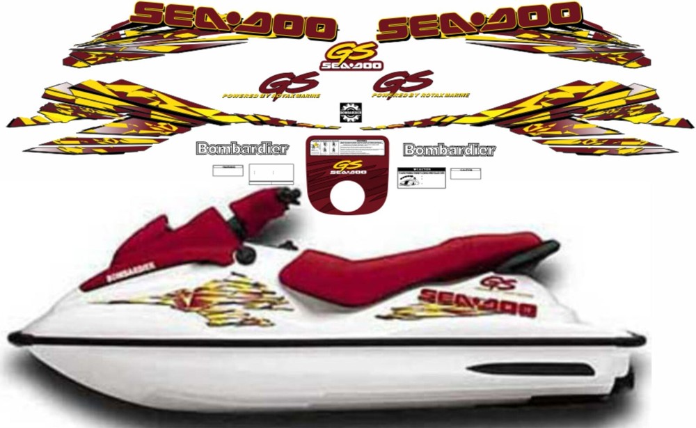 SEADOO GS 1999 Graphics / Decal / Sticker Kit