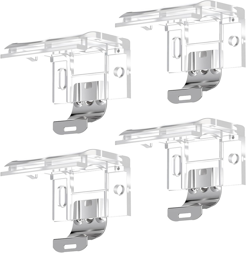 4 Pack Mounting Bracket with Metal Clip, Cordless Shade Bracket Mini Blind Br...
