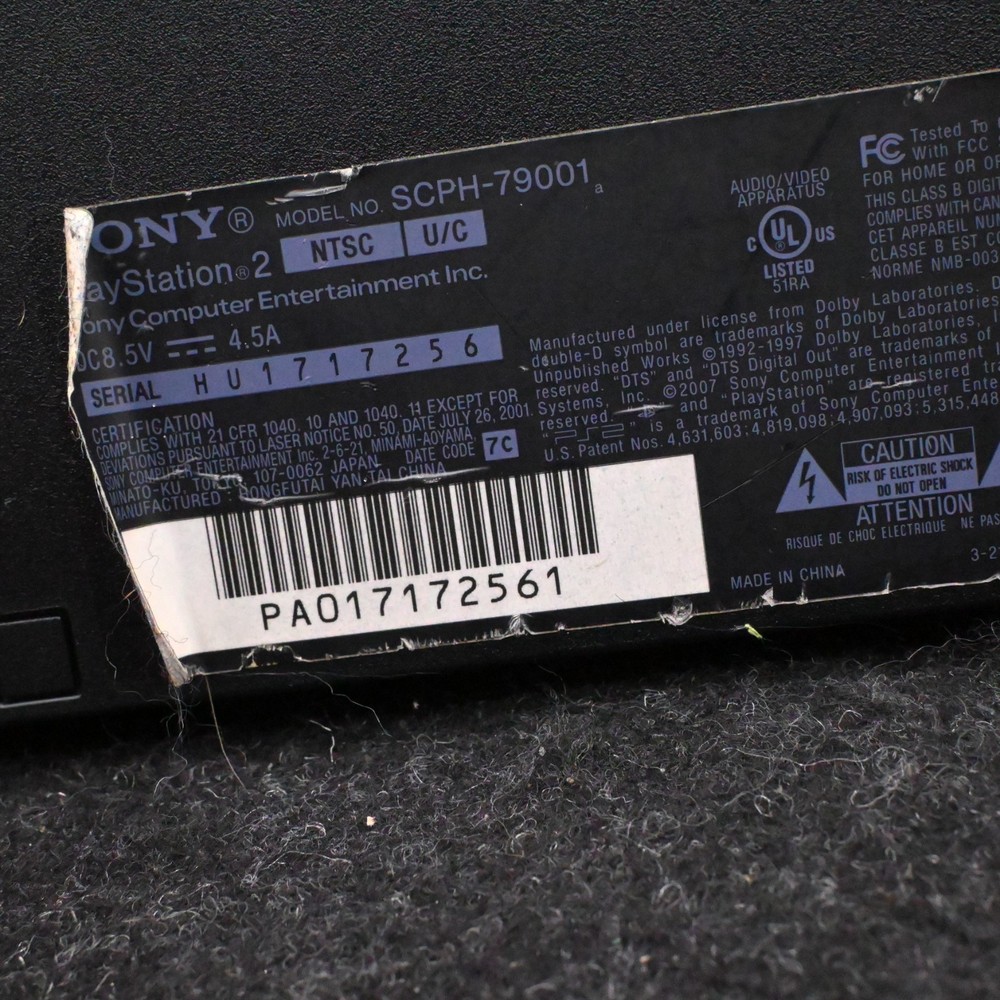 Sony PlayStation 2 PS2 Slim Console SCPH-79001 Black Tested Working + Controller