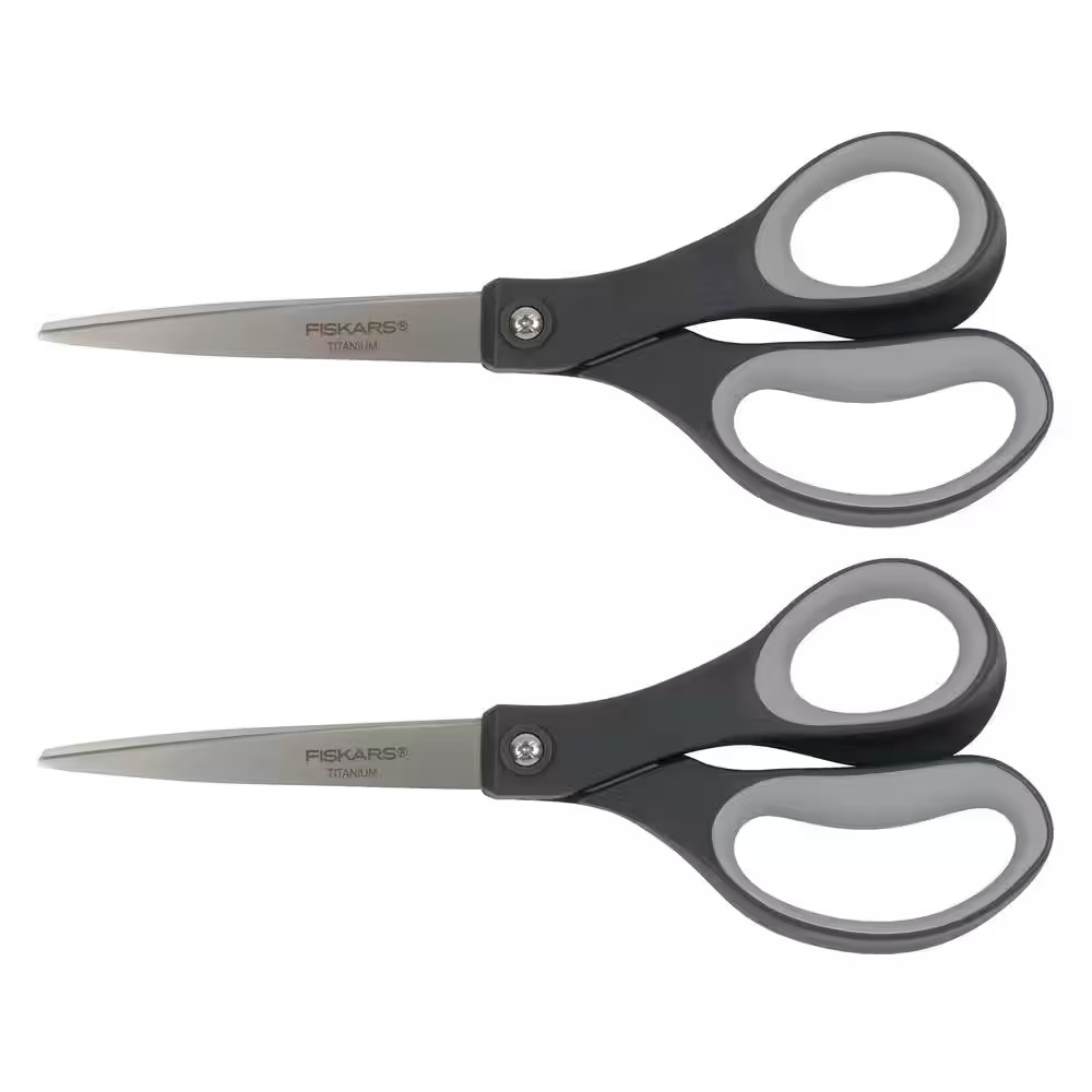 Everyday 8 In. Titanium Scissors with Softgrip (2-Piece)