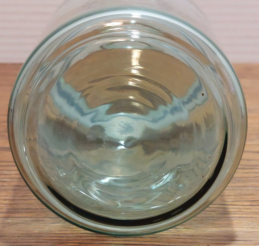 8.5" lidded rubber seal glass storage jar