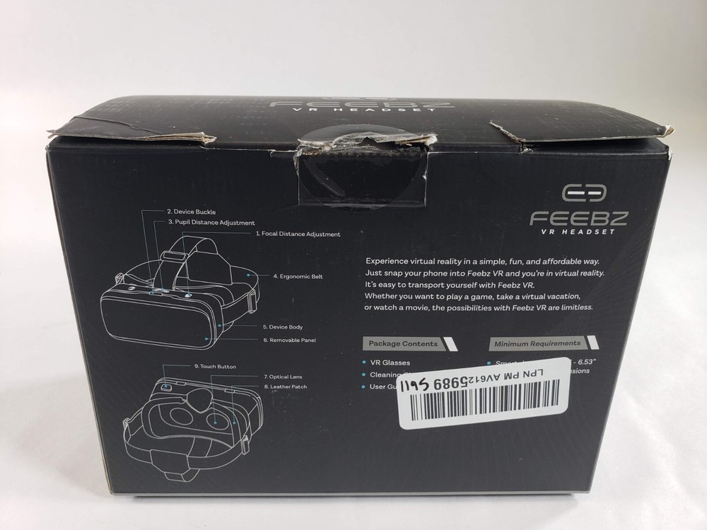 VR Headset for Android - with Built-in Action Button | Virtual Reality Black