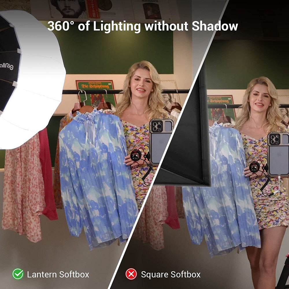 SmallRig RA-L65 Lantern Softbox 26 in/65cm Softbox Diffuser for Video Light 120B