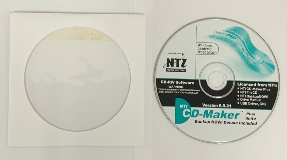 NTI CD-Maker CD-RW Software Disc Plus Suite