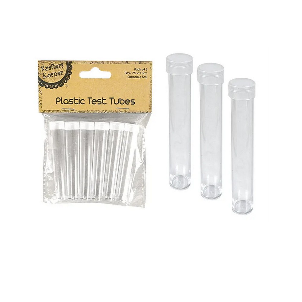 24x Plastic Test Tubes Arts Craft Tool Liquid Container