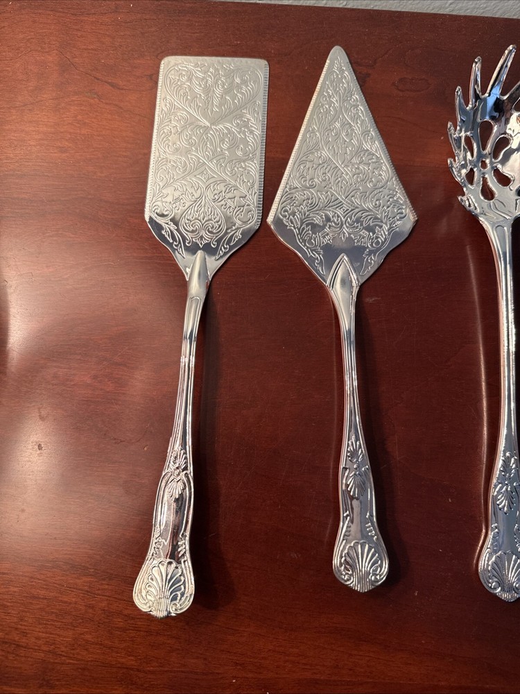 5 Pc Lot Silver Plated Serving Pieces