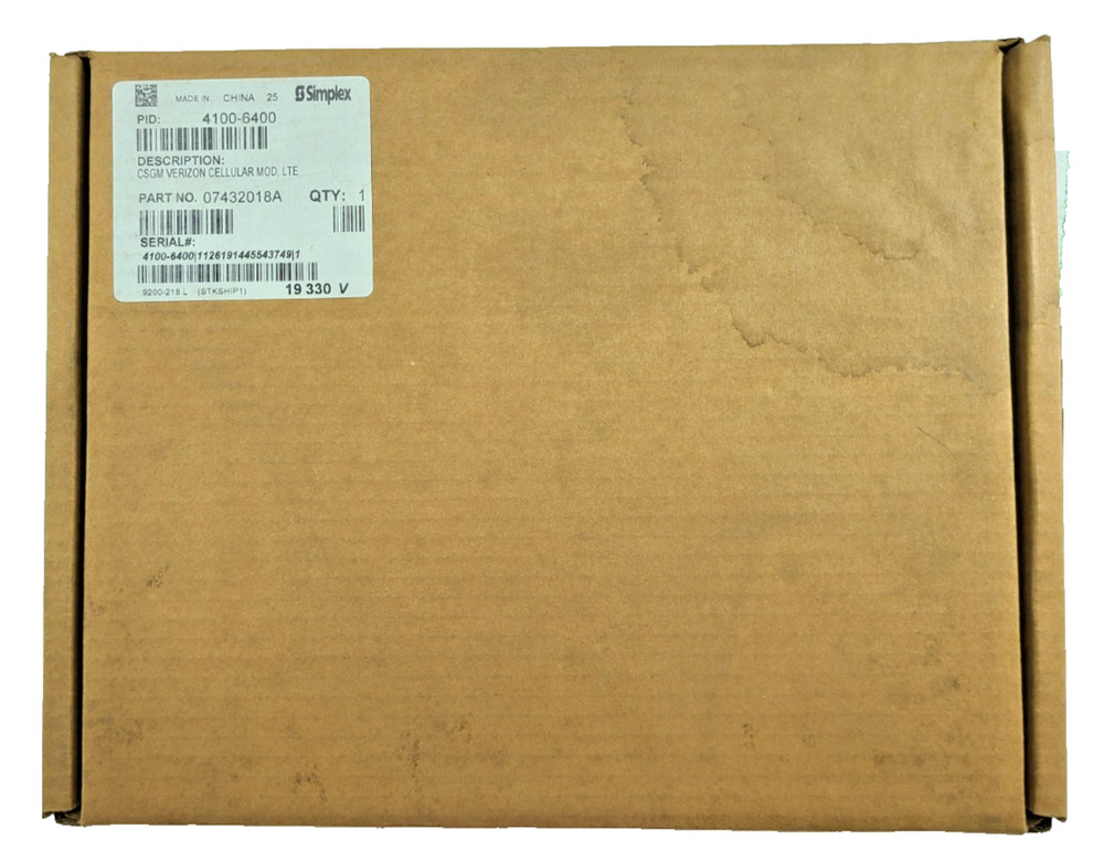 Simplex CGSM Verizon Cellular Module 4100-6400 LTE 07432018A