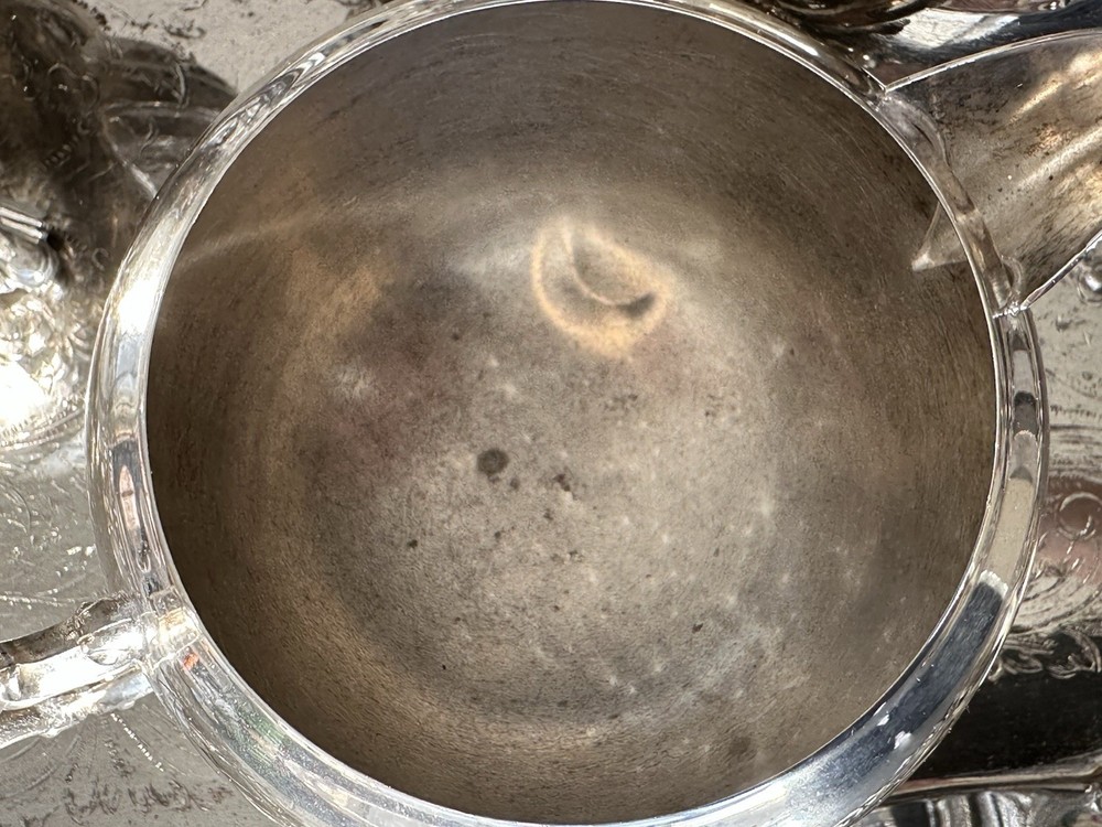 Antique Silverplate Tea & Coffee Set on Tray