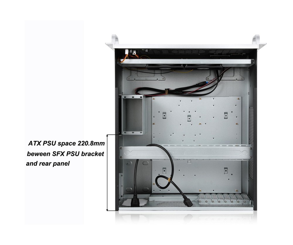 RackChoice 5U rackmount Server Chassis Silver Color Support Liquid Cooling Co...