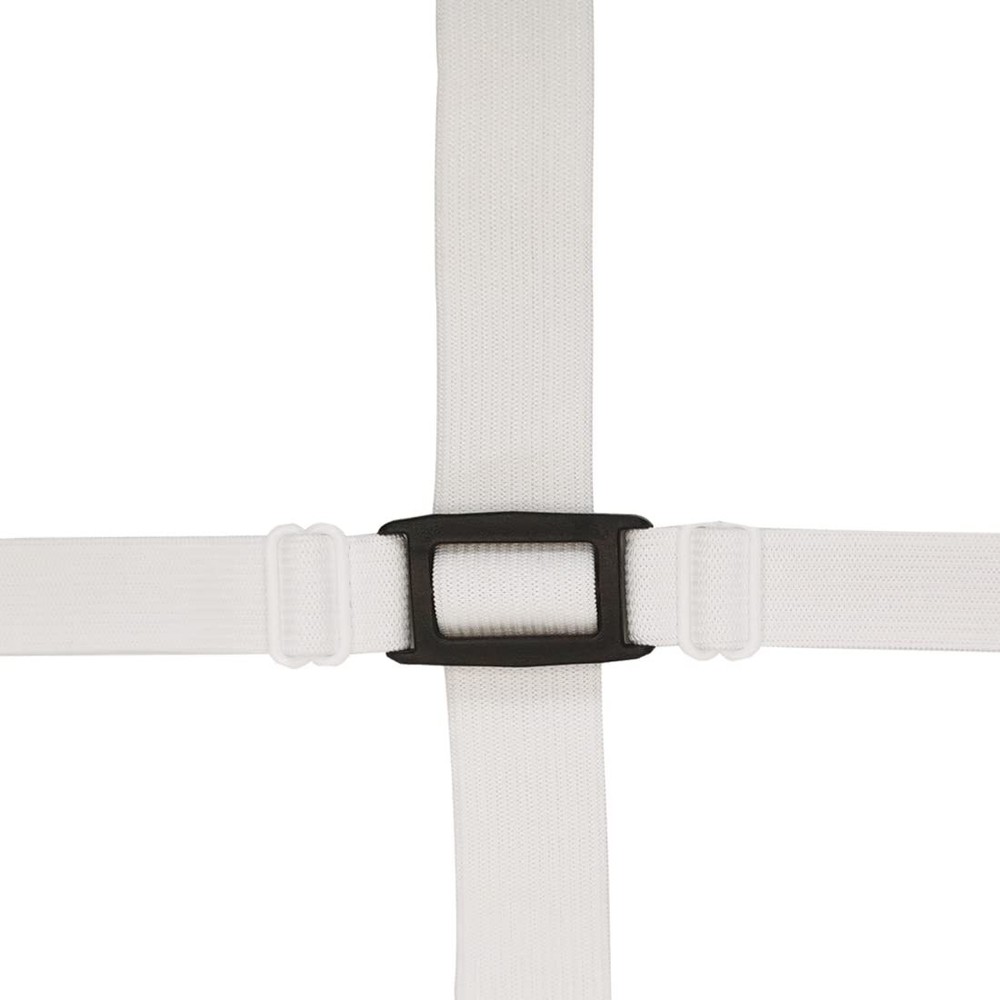 Bed Sheet Straps Crisscross Adjustable Clips for Keeping Sheets Tidy White
