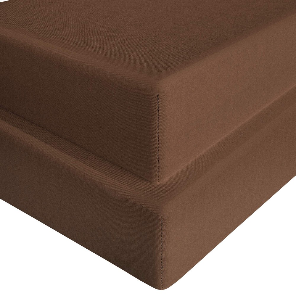 Microfiber Fitted Crib Sheets Brown 2 Pack Super Soft Cozy 28x52 Inch