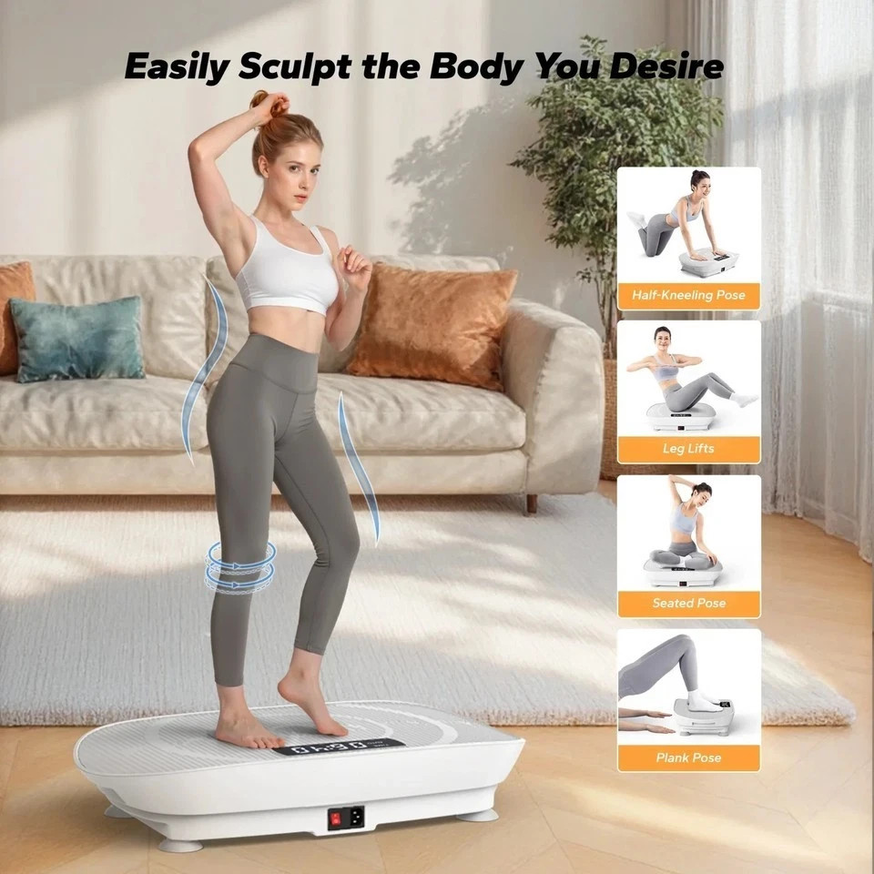 MERACH Vibration Plate Weight Loss Whole Body Workout Fitness Exercise Machine