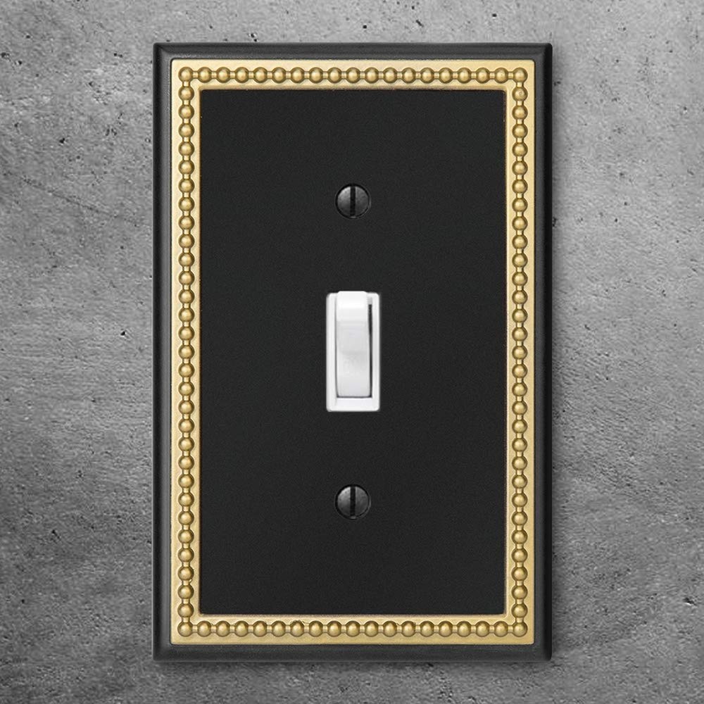 Pearled Frame Decorative Wall Plate Switch Plate Outlet Cover (Single Toggle ...