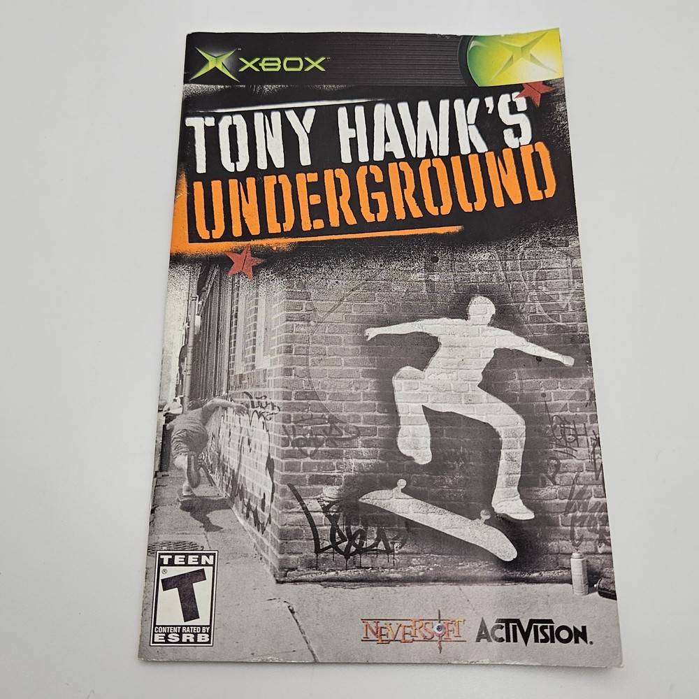 Tony Hawk's Underground Hawk Hawks XBOX Instruction Booklet Manual Only