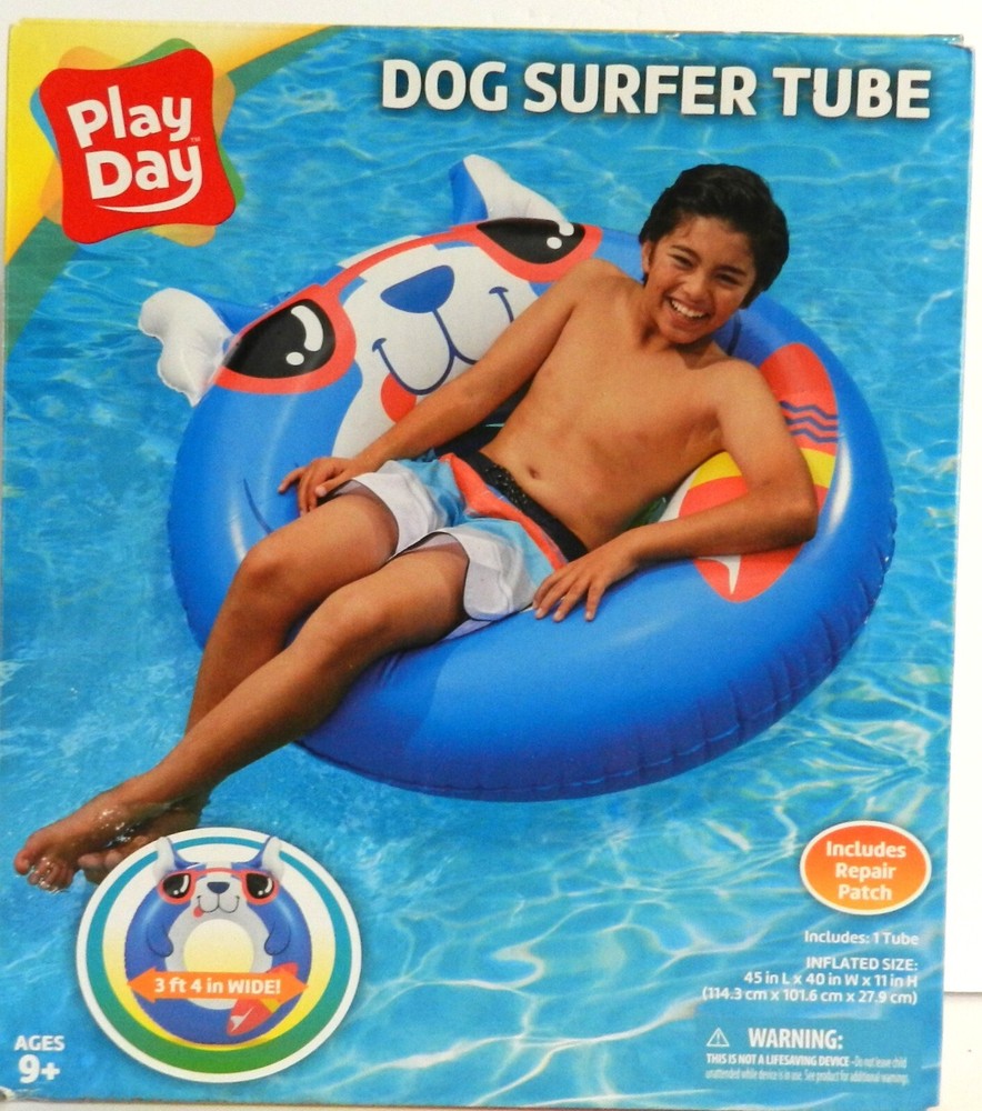 Play Day Dog Surfer Pool Inflatable Tube - Float