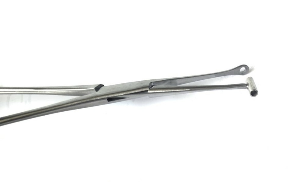Open Bucket End Tragus Type Forceps 6" Body Piercing Tool