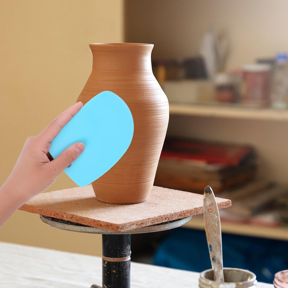 Versatile Clay Scraper Tools with Serrated Edges for Pottery Enthusiasts