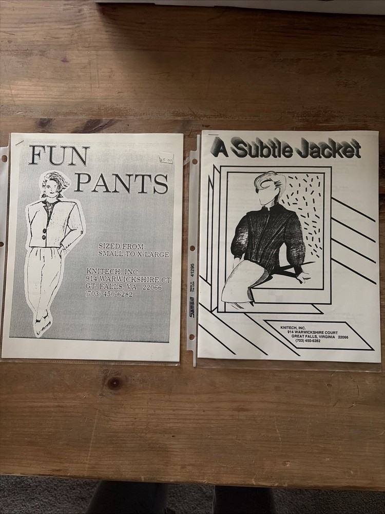 2 Knitech Knitting Machine Patterns Fun Pants And Subtle Jacket Standard Gauge ￼