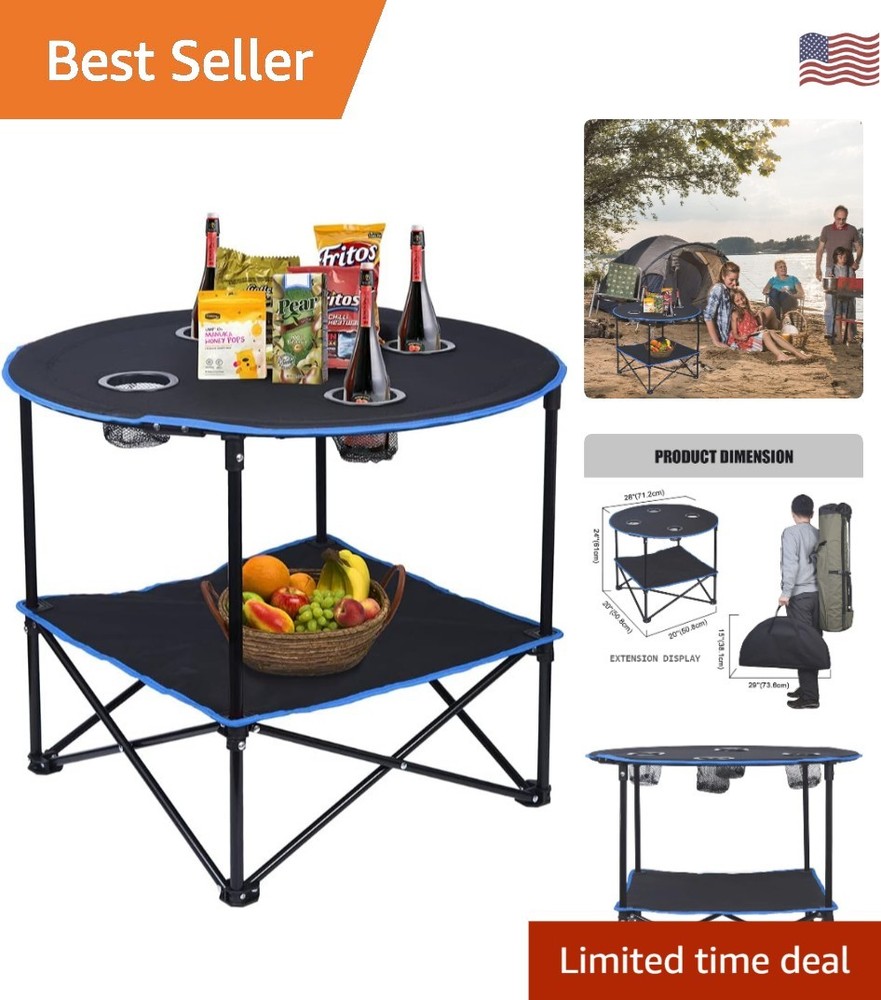 Durable Folding Picnic Table - Easy Assembly & Stain Resistant for Any Adventure